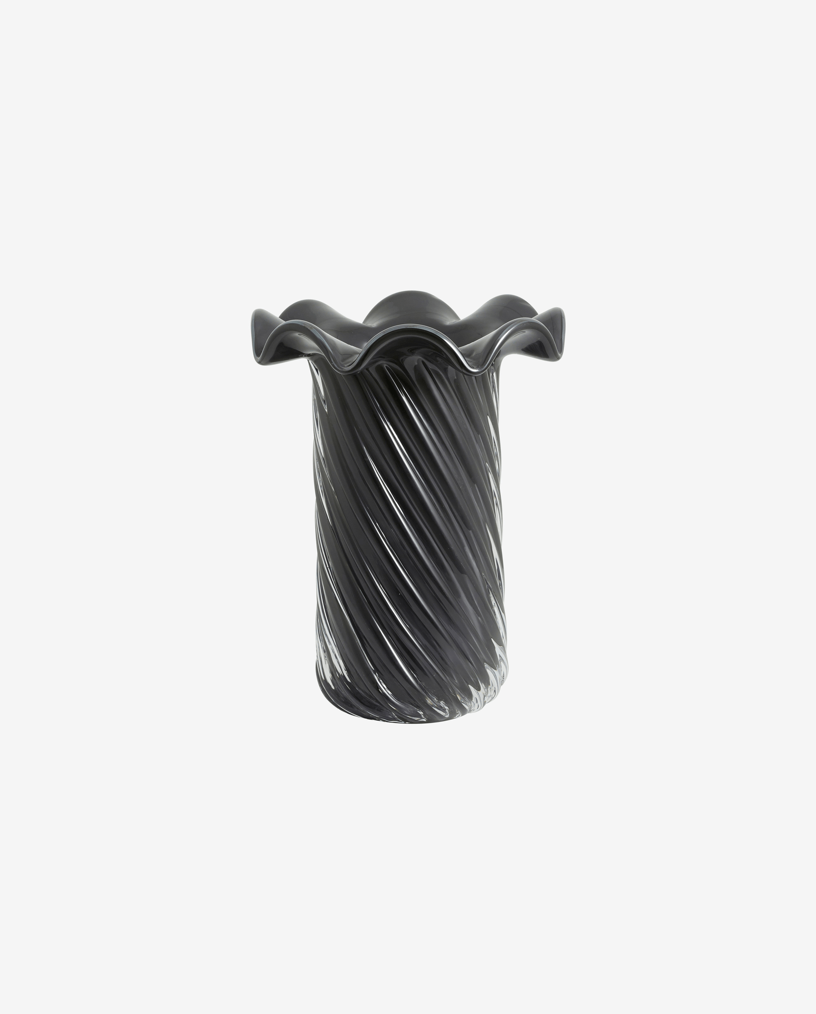 KORO Vase, Glas - grau