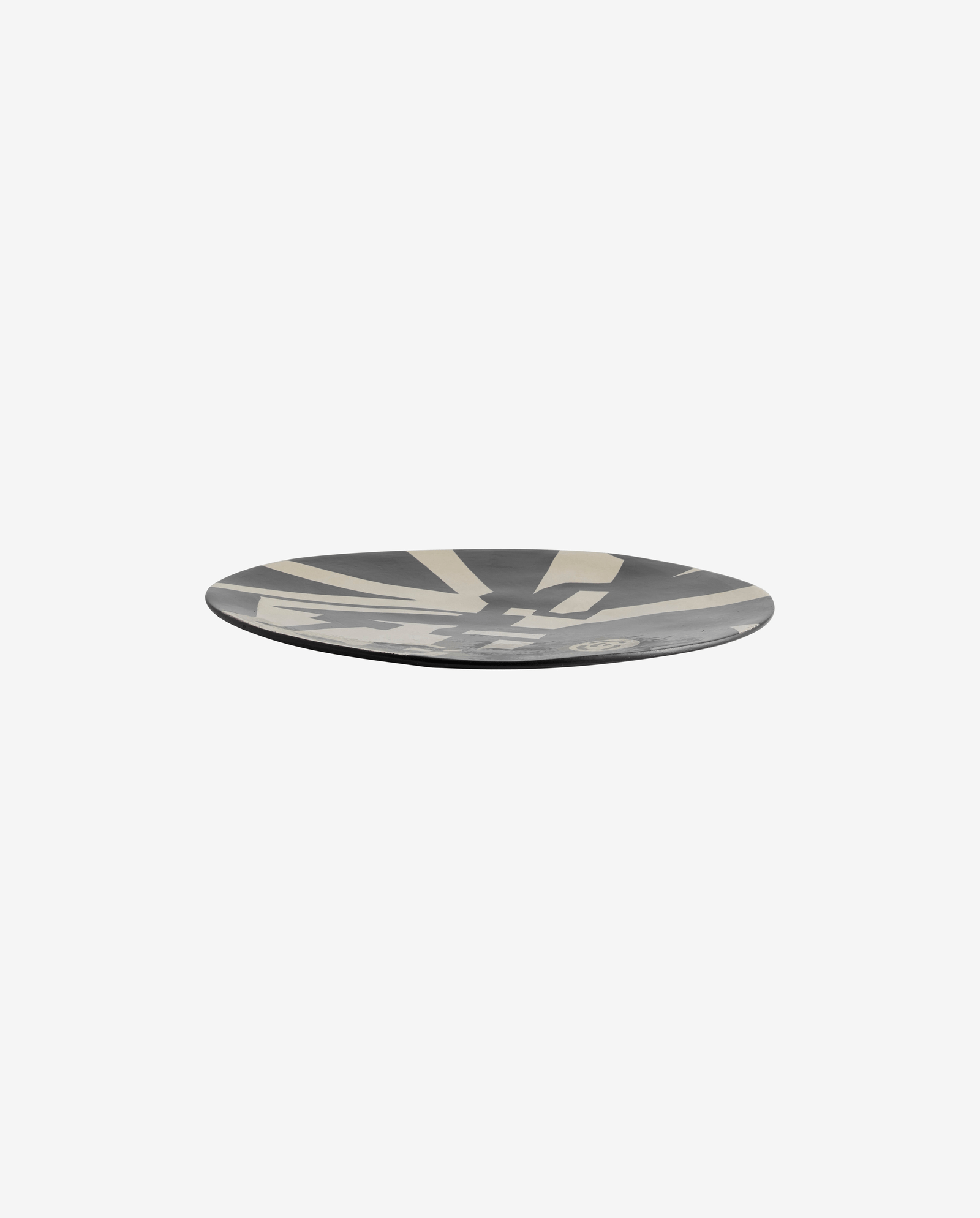 assiette déco LIPSI, S - noir/beige