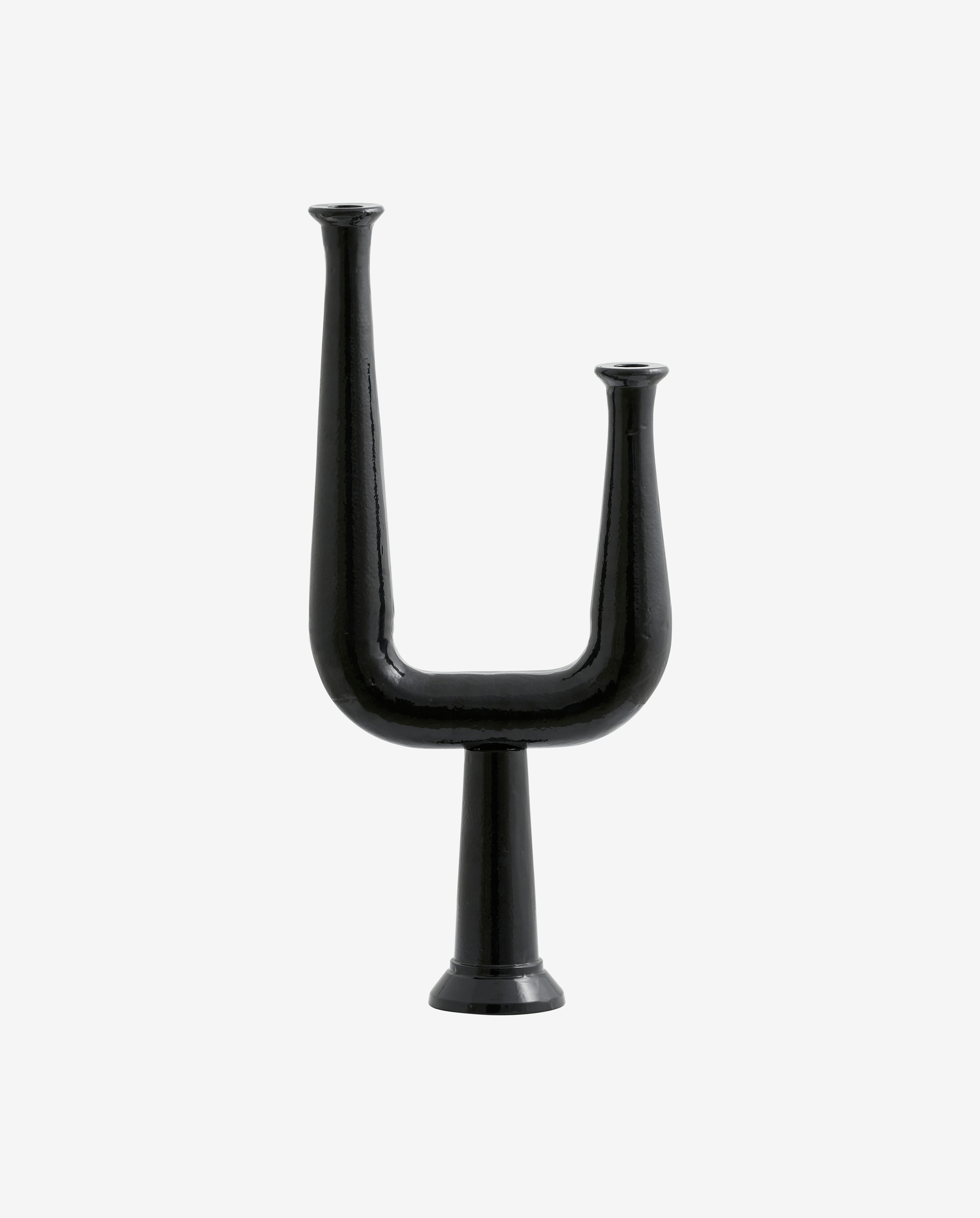 ULOPU Kerzenhalter, 2-armig, Aluminium - schwarz