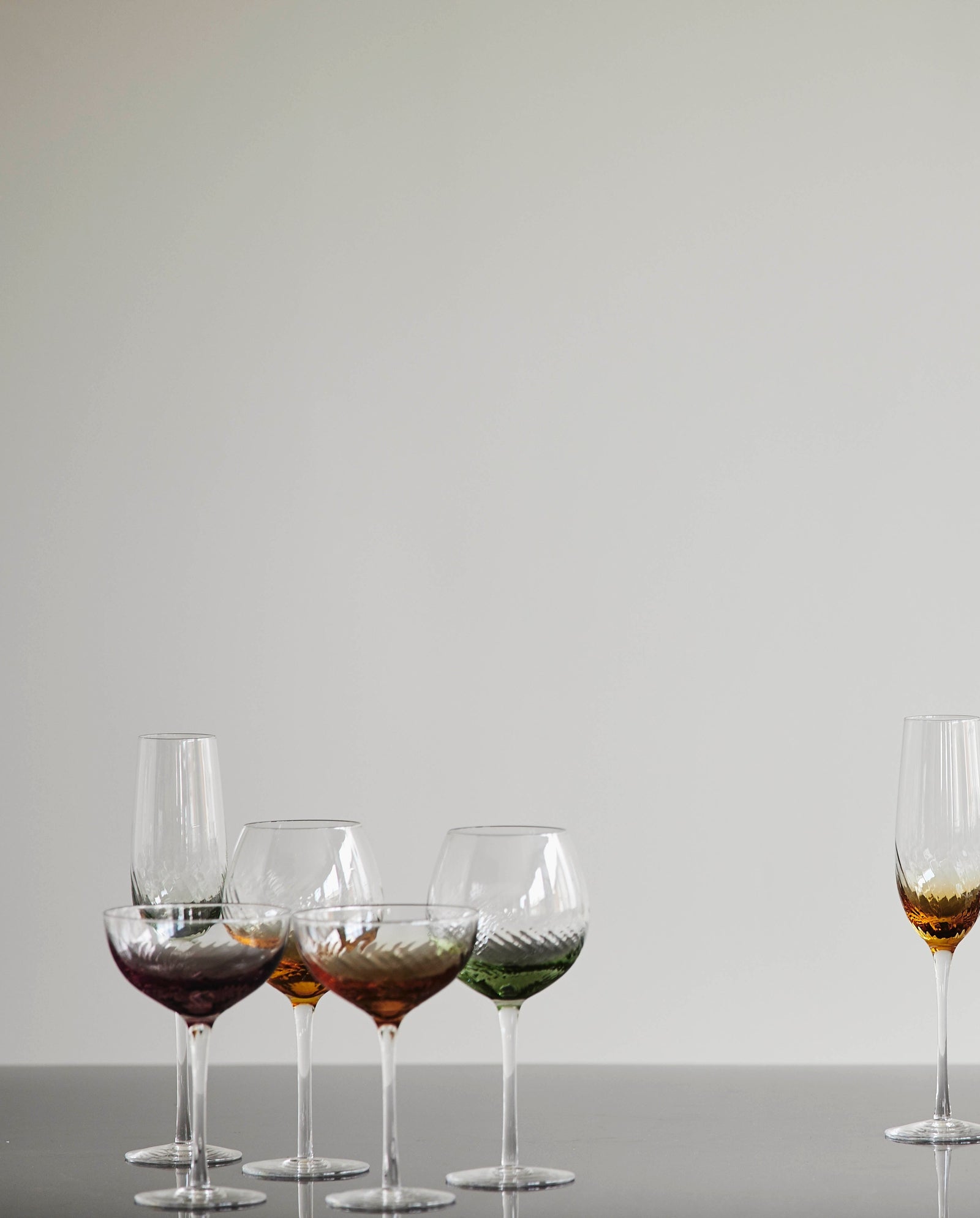 Verre à champagne GARO - vert
