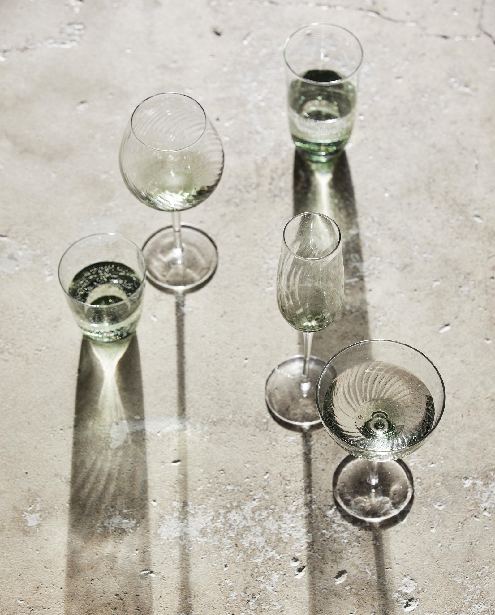 Verre à champagne GARO - vert