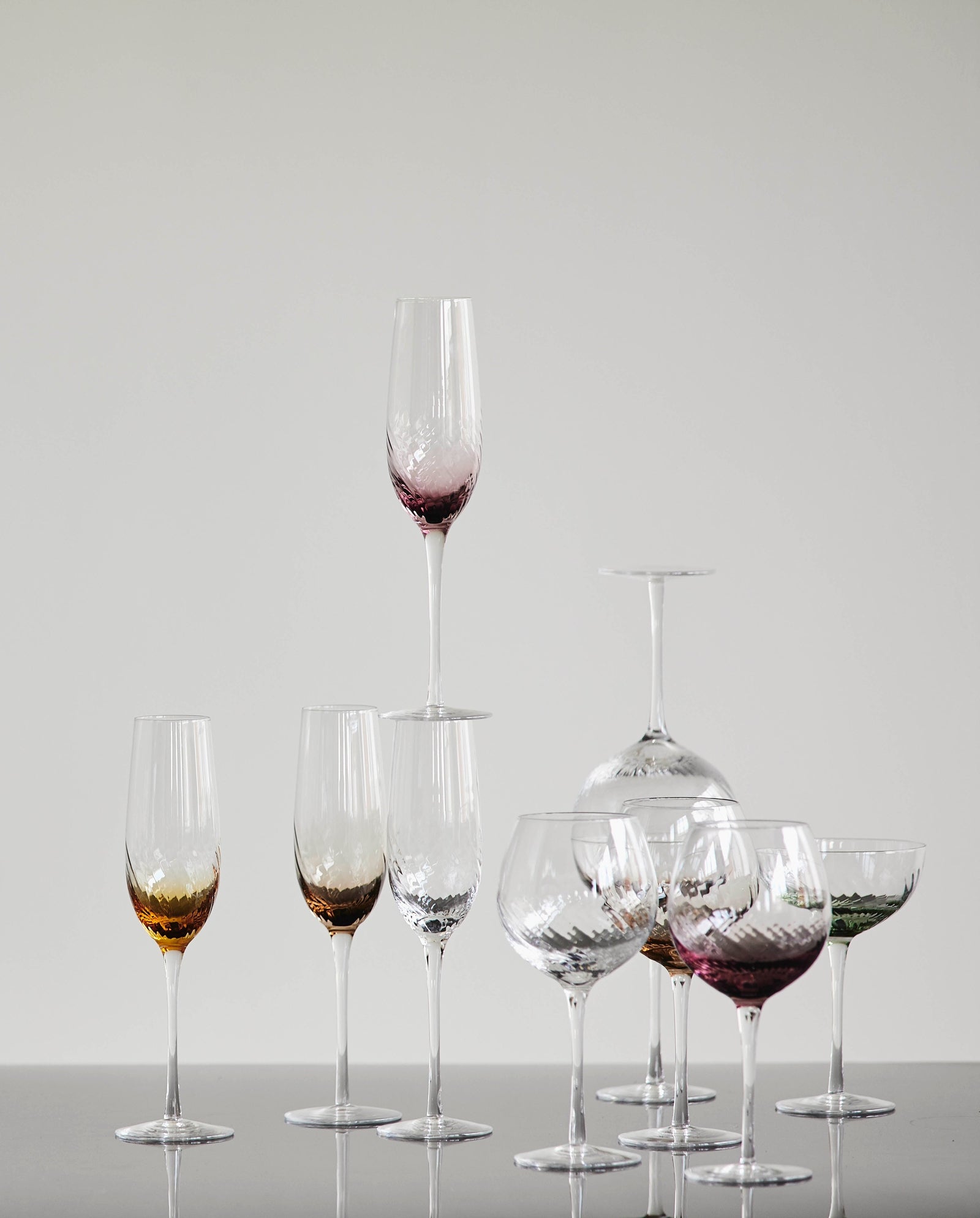 Verre à champagne GARO - ambre