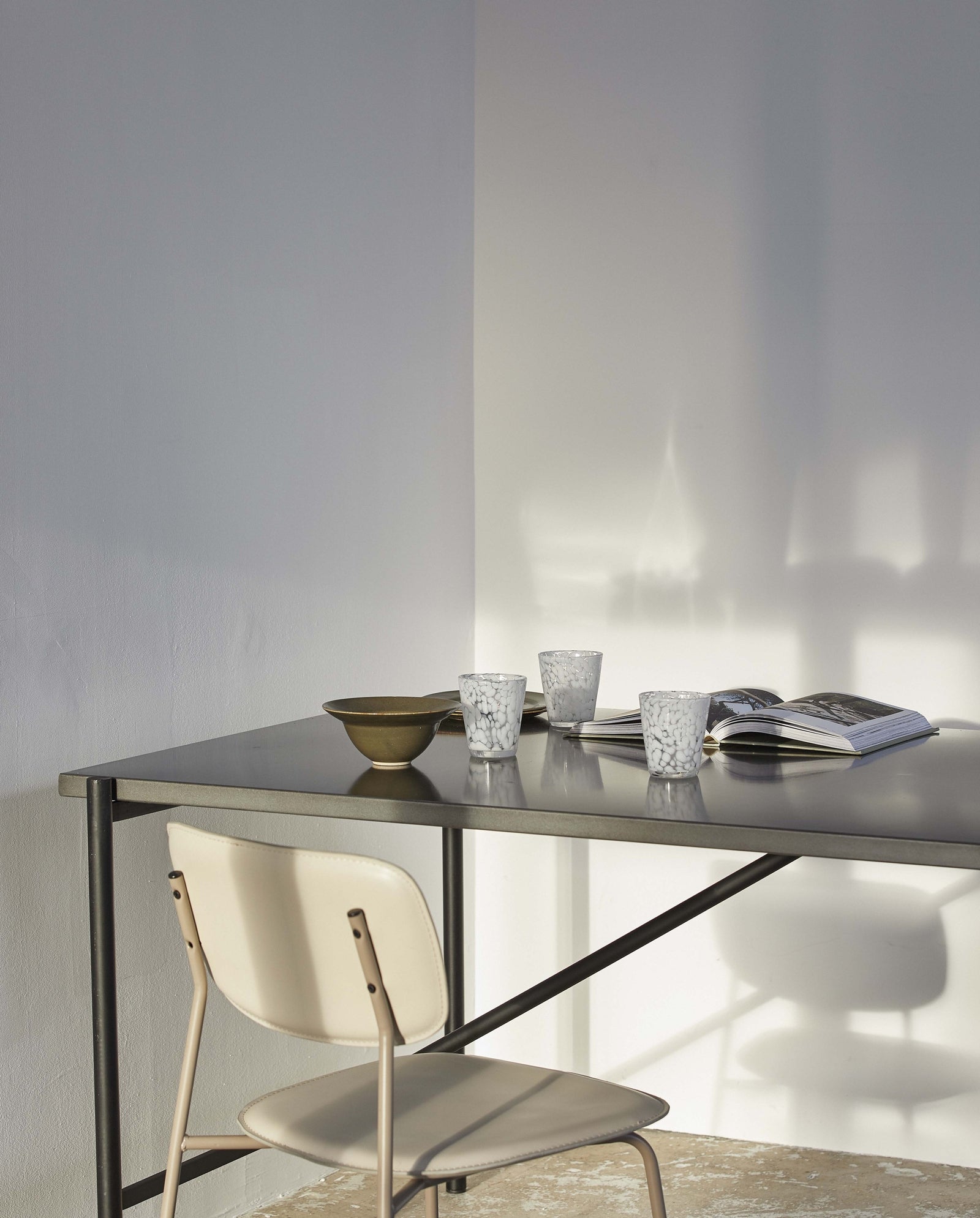 Verre à boire TEPIN - transparent/blanc