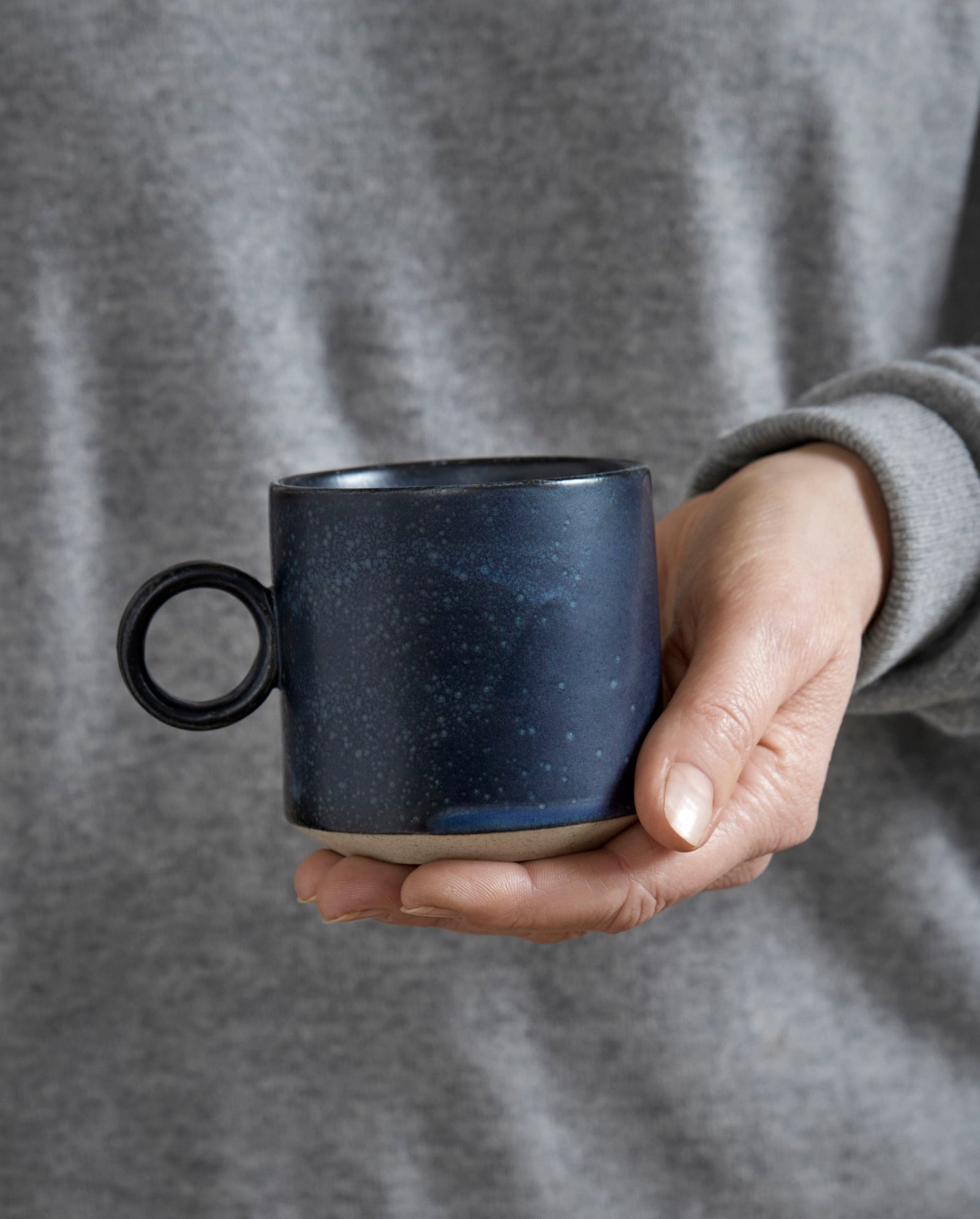 Tasse GRAINY avec anse - bleu foncé