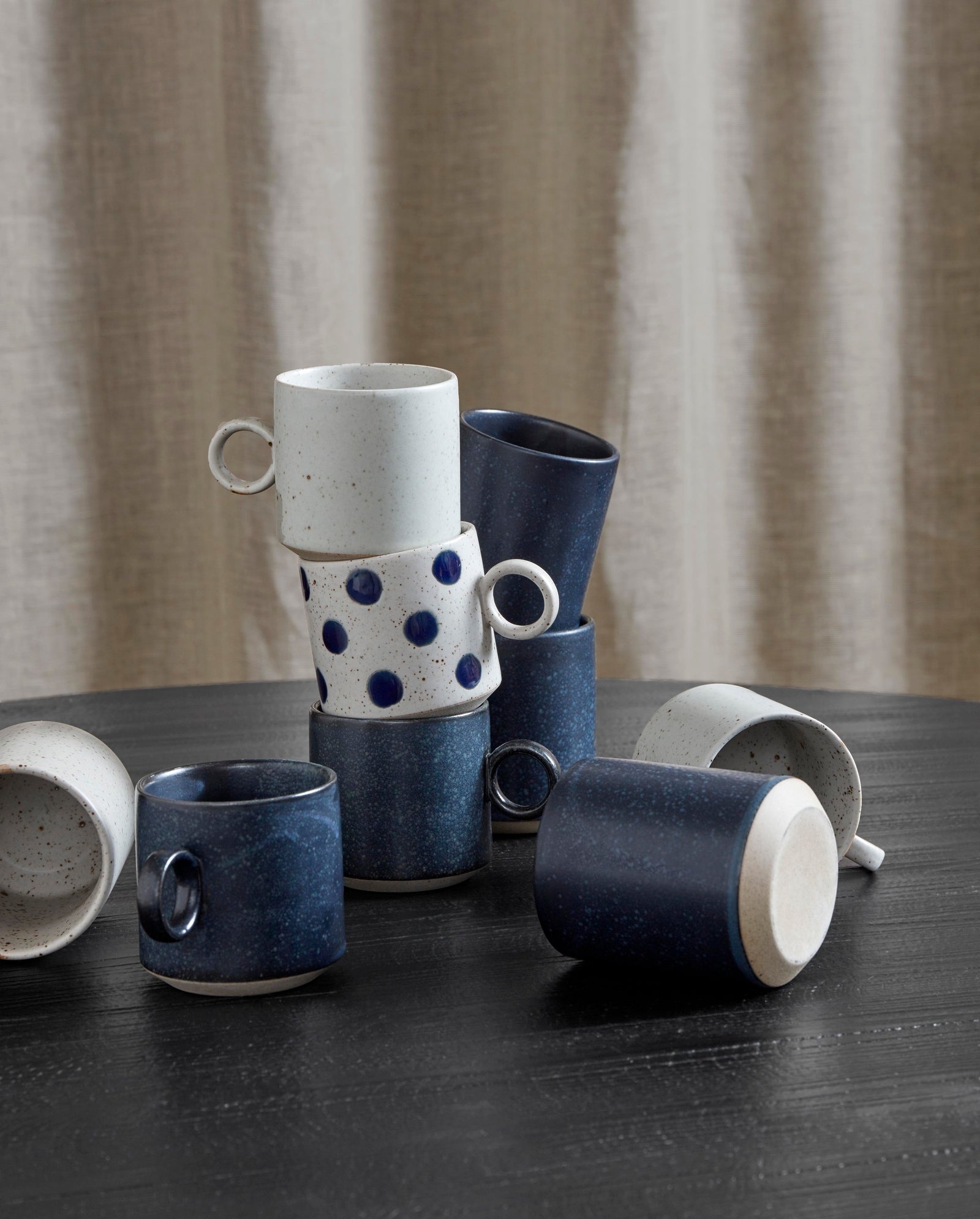 Tasse GRAINY avec anse - bleu foncé