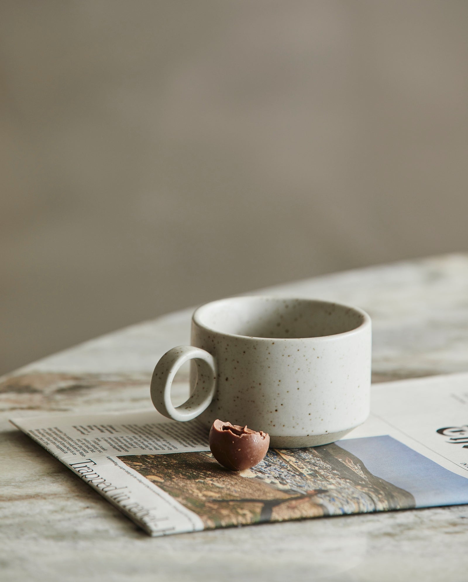 Tasse à thé GRAINY avec anse - sable