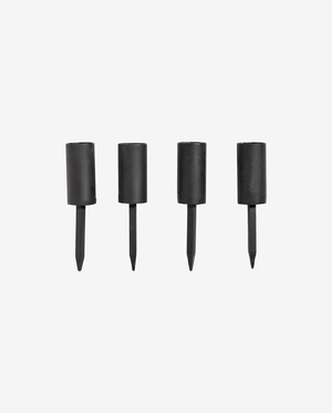 KURA lysholder i jern med spyd - h12 cm - sort