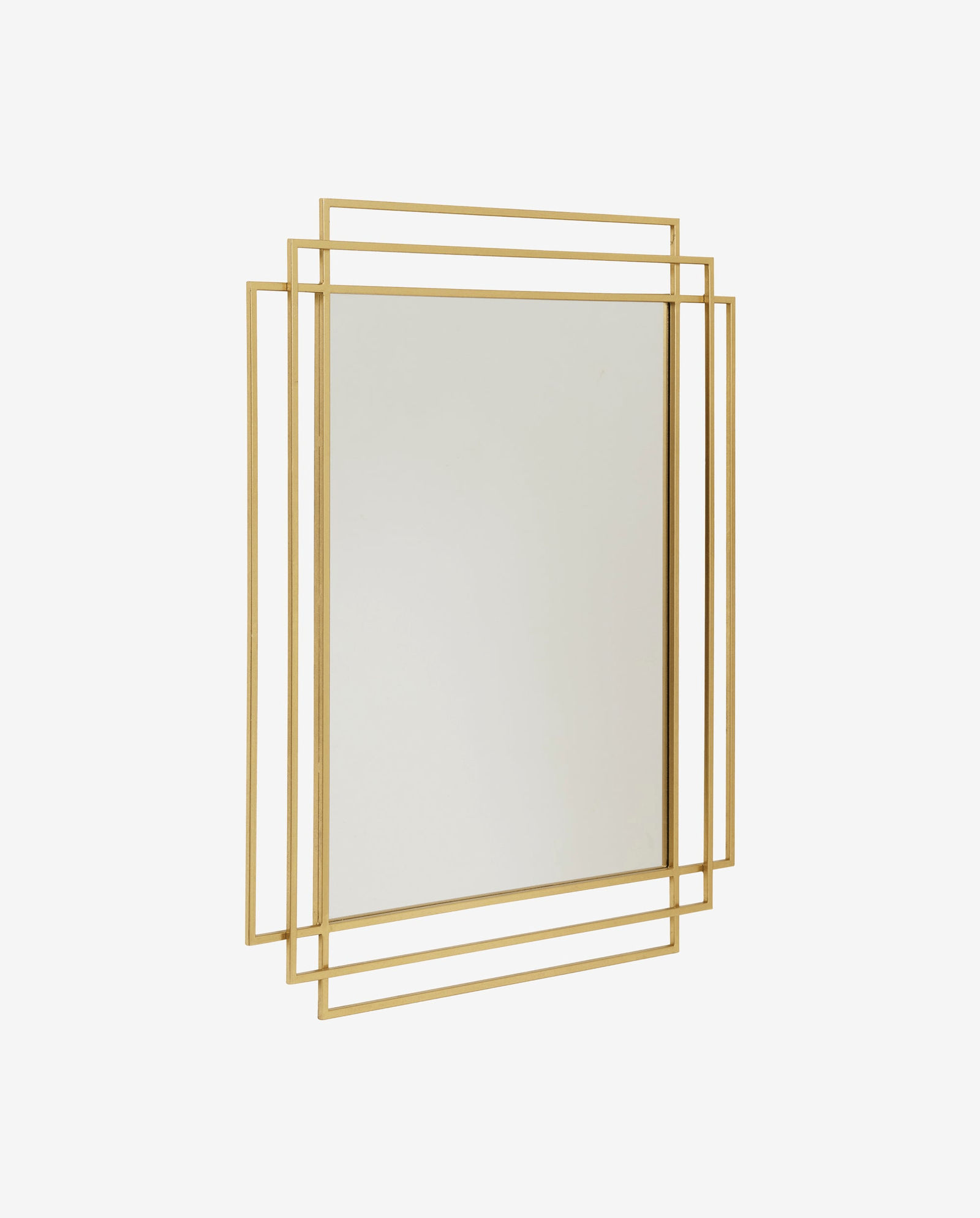 QUADRAT Spiegel - Messing-Finish