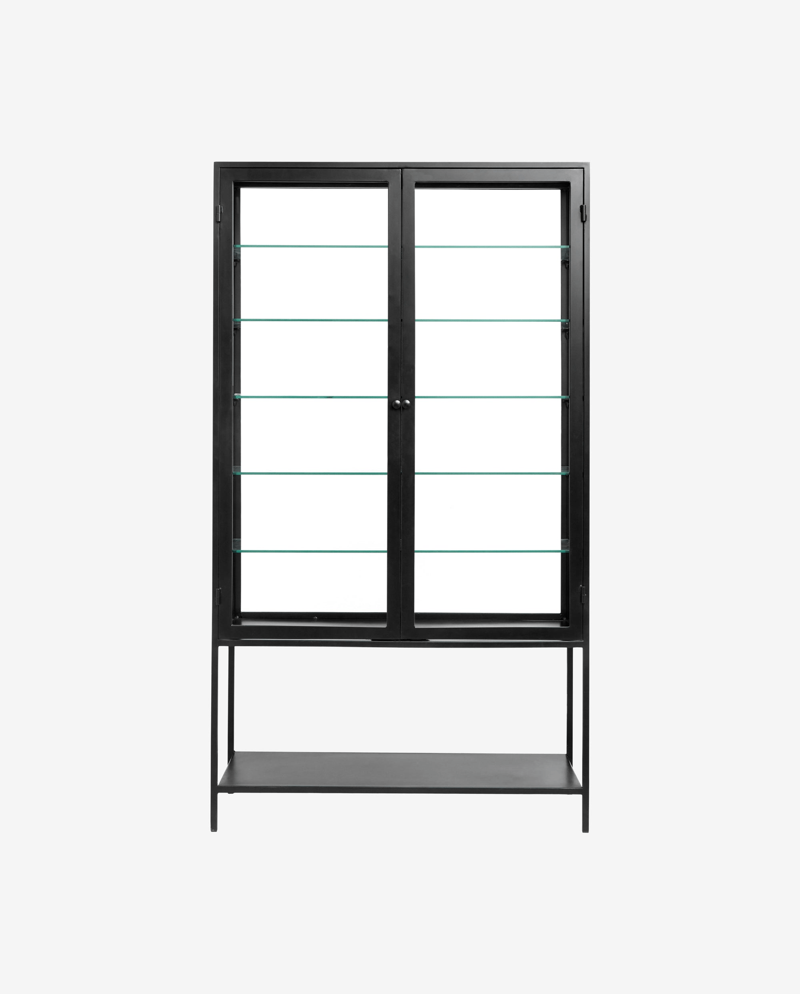 NANDA black cabinet, double, glass back