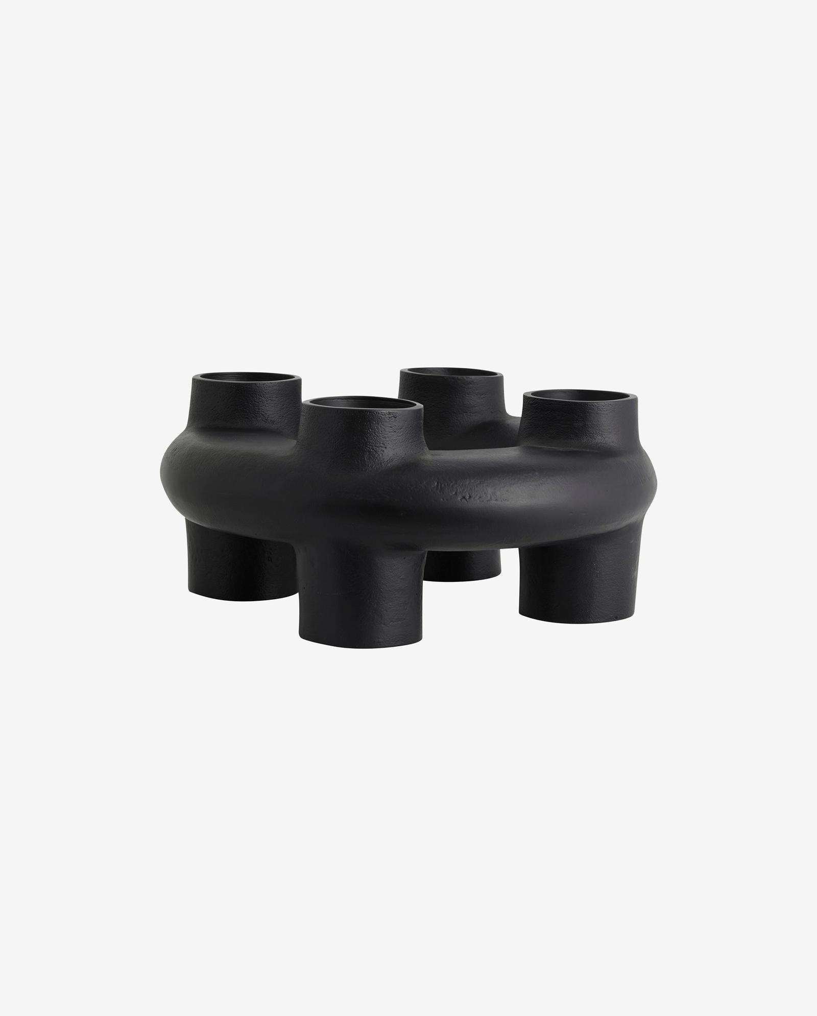 SENJA lysestage til 4 bloklys - ø37 cm - sort