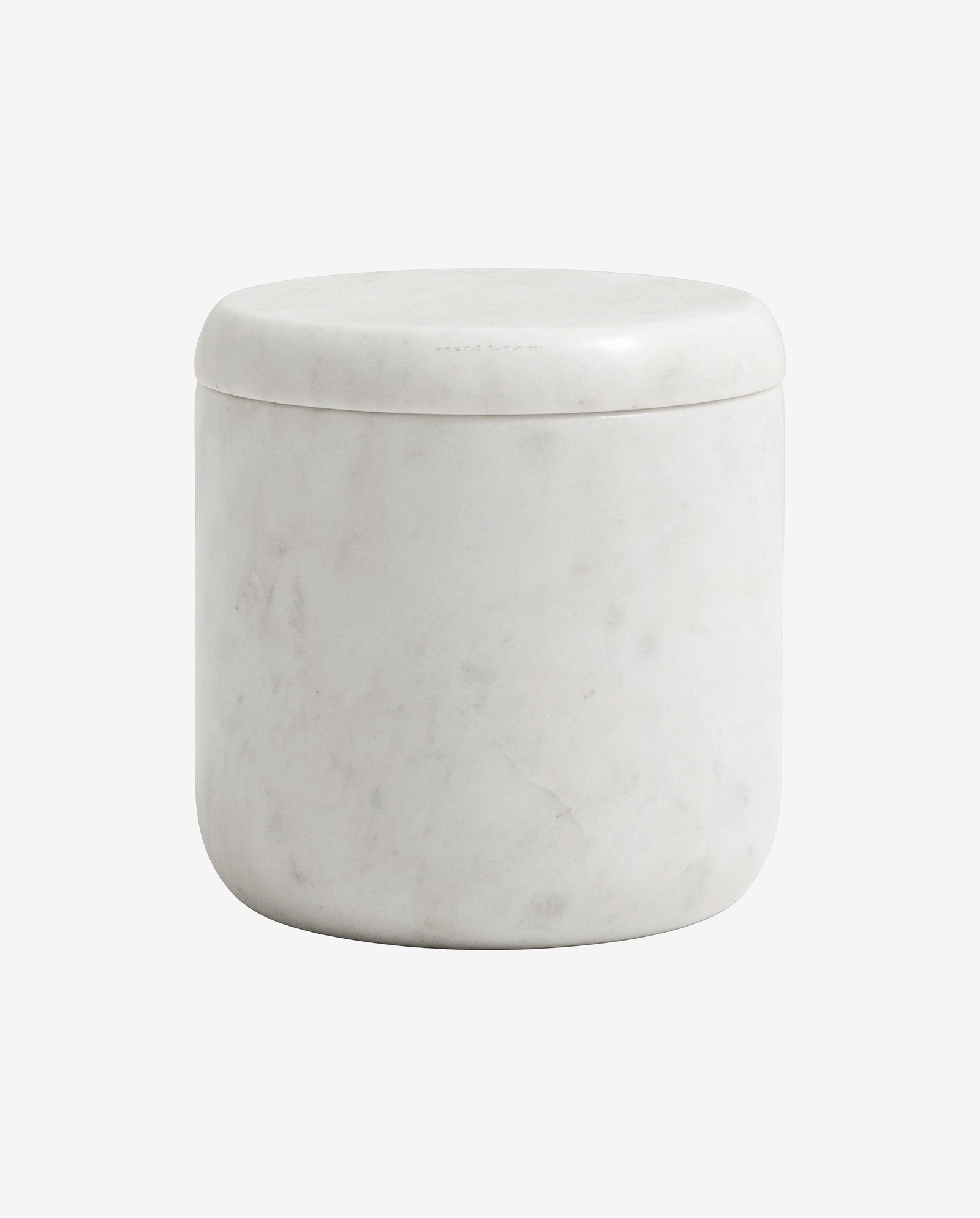 MARBLE opbevaringskrukke i marmor - h10 cm - hvid