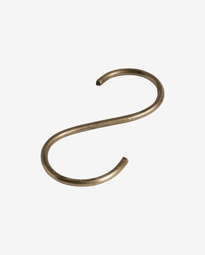 S-hook slim - brass finish