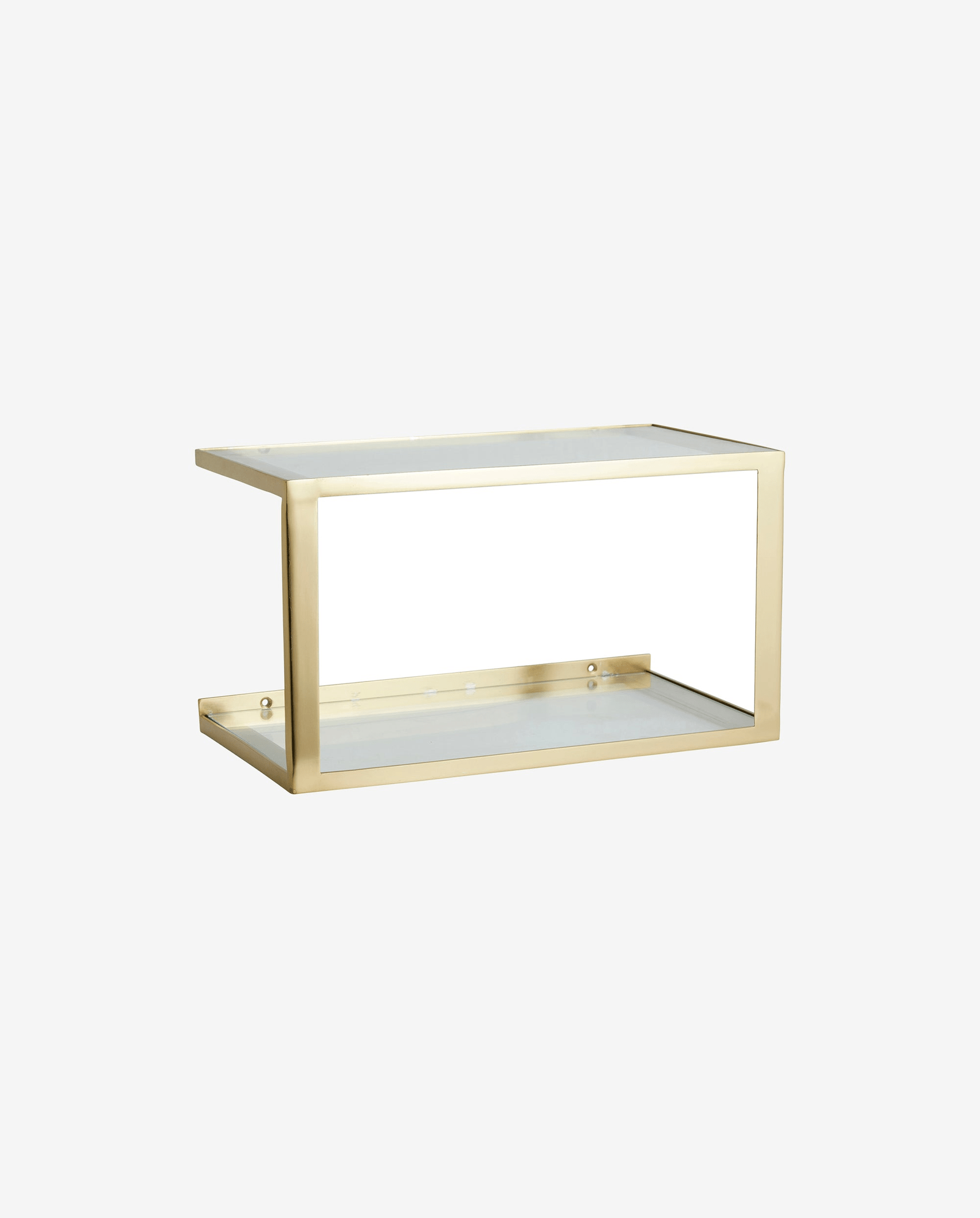 NERA shelf w/glass - golden finish