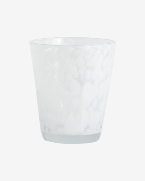 TEPIN drinking glass - clear/white