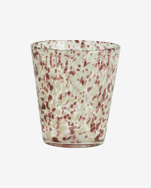 TEPIN drinking glass - clear/brown/green
