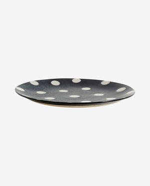 GRAINY dot plate, S - dark blue/sand