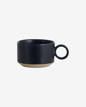 Tasse à thé GRAINY avec anse - bleu foncé