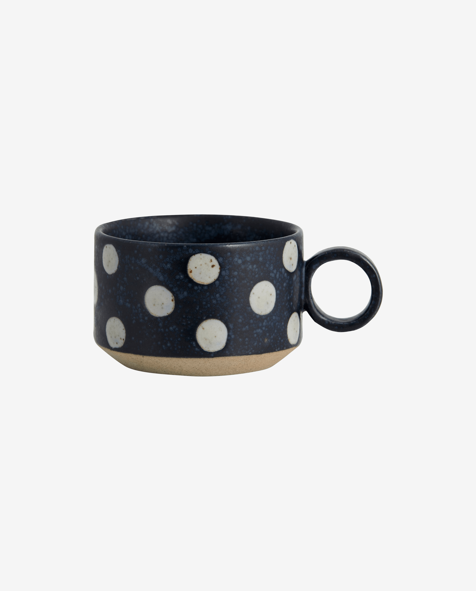 Tasse à thé GRAINY avec anse - bleu foncé/sable