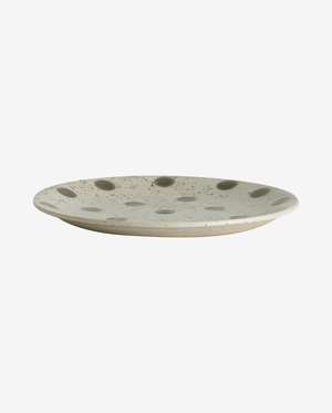 Assiette à saucer/gâteau GRAINY - sable/vert