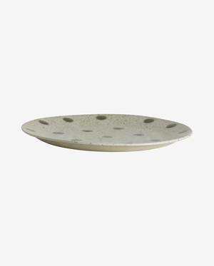 GRAINY dot plate, S - sand/green