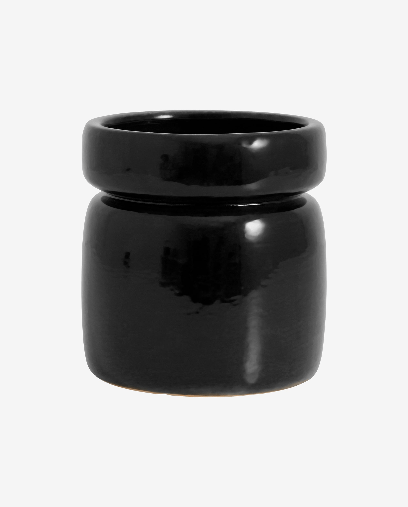 ISA-Topf, S, glänzende schwarze Glasur