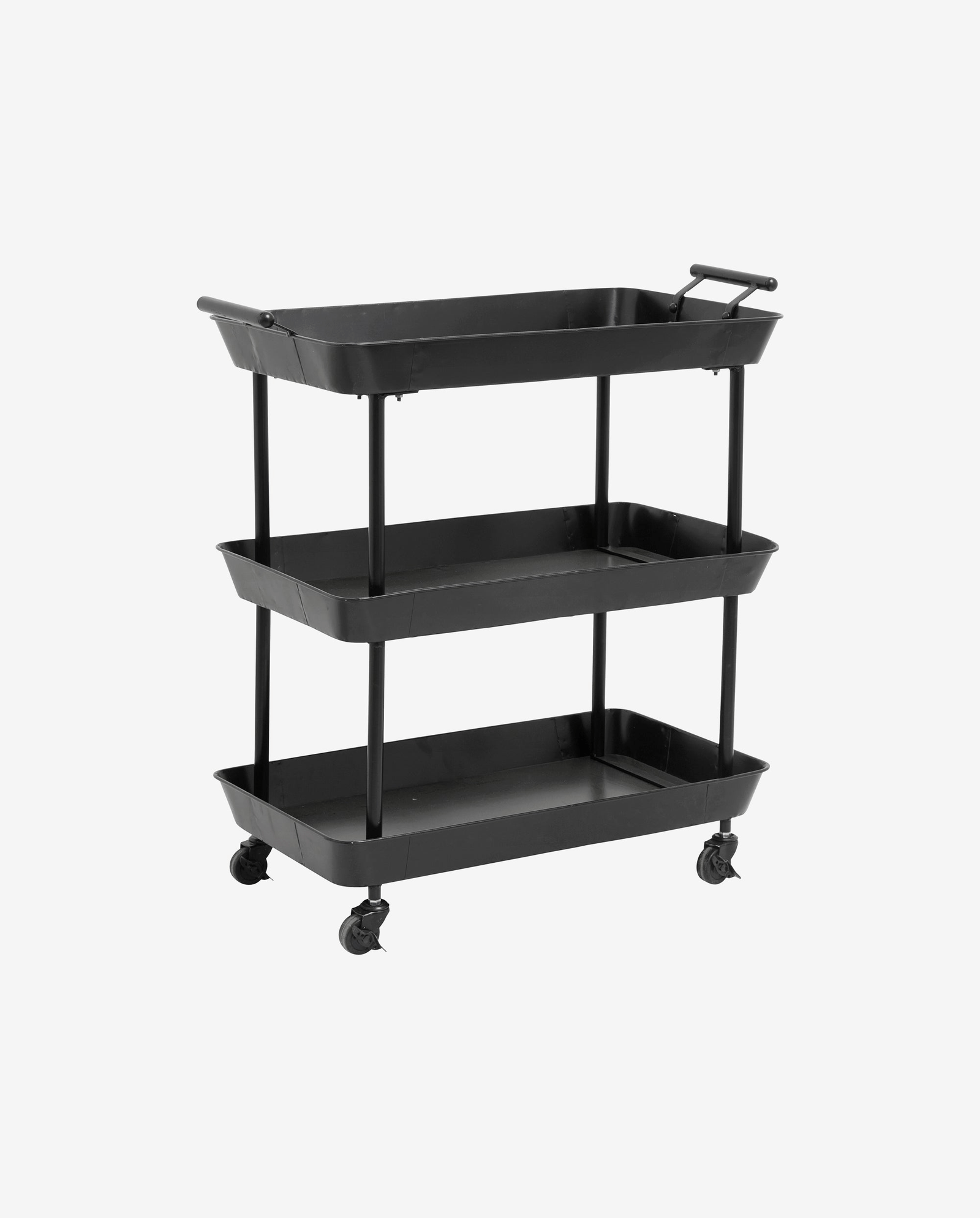 FULDA Iron trolley on wheels - black