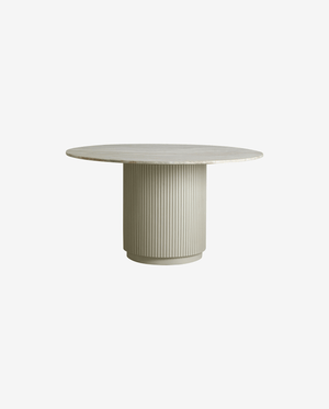 ERIE round dining table - Ivory nature marble tabletop