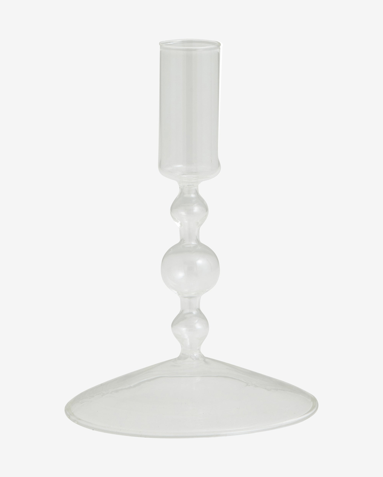 CHIROS lysestage i glas - h15 cm - klar glas
