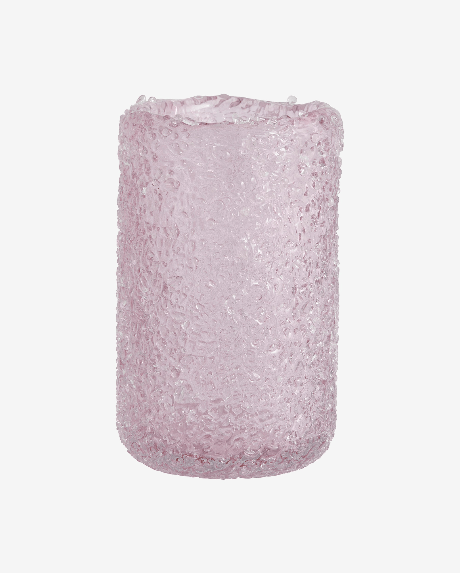 CLYDE glasvase - h19,5 cm - lyserød