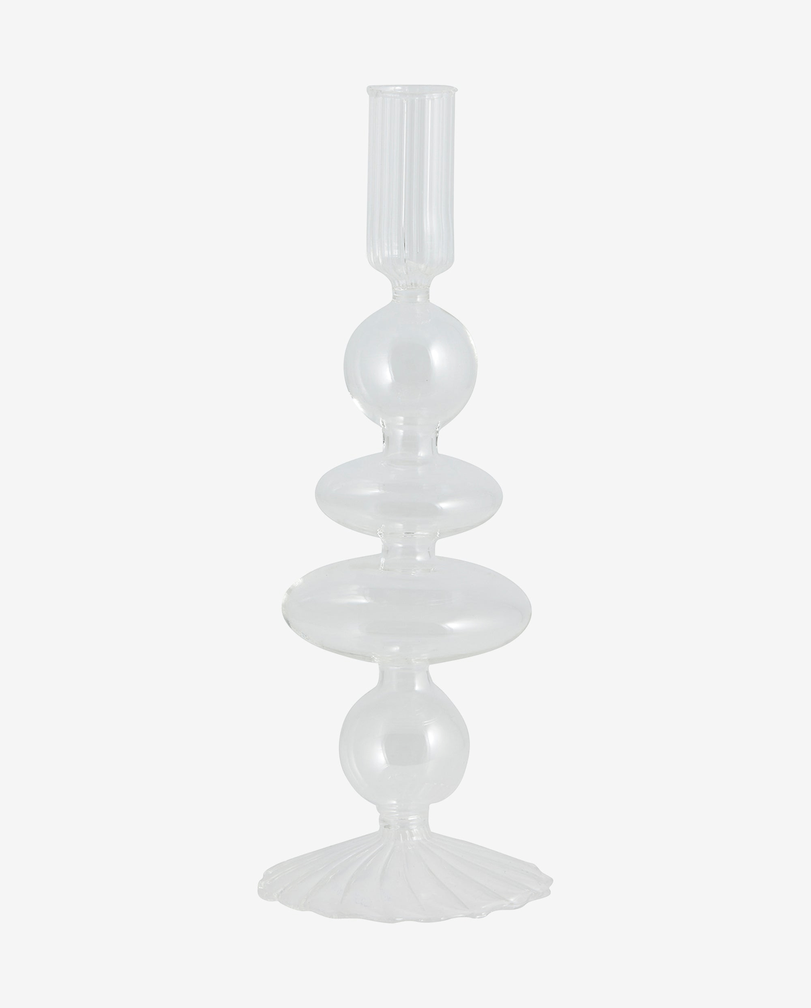 ERISKA lysestage i glas - h23 cm - klar glas