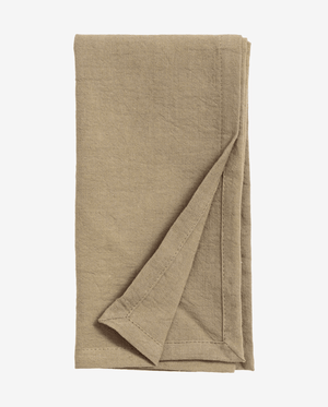 Serviette, gris/beige, ourlée