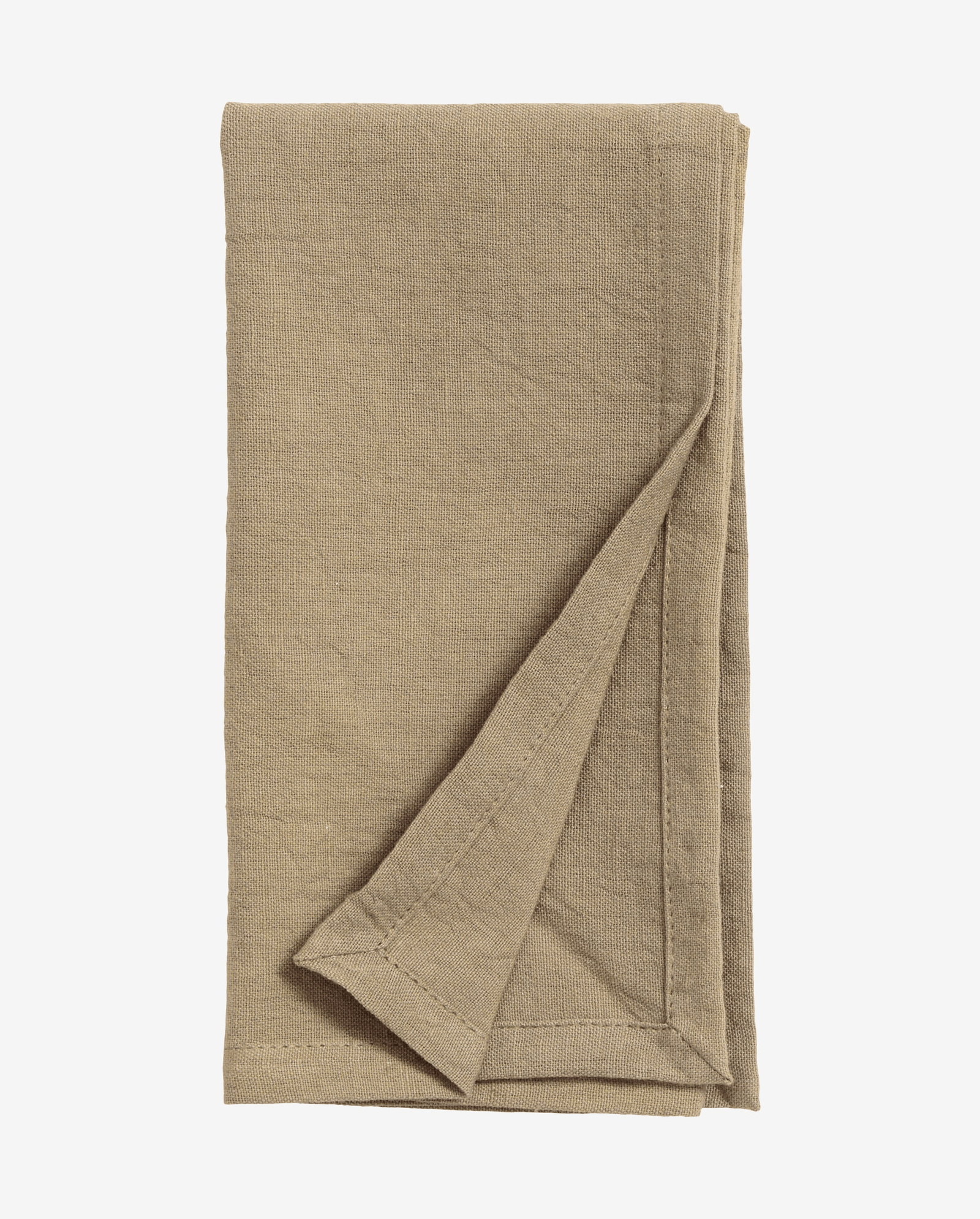 Serviette, gris/beige, ourlée