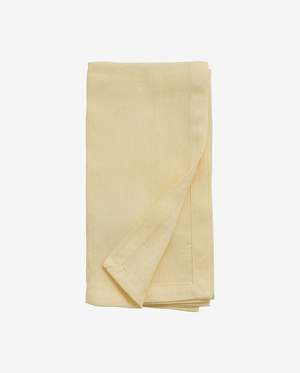 Serviette, jaune clair, ourlée