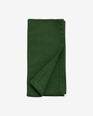 Serviette, verte, ourlée