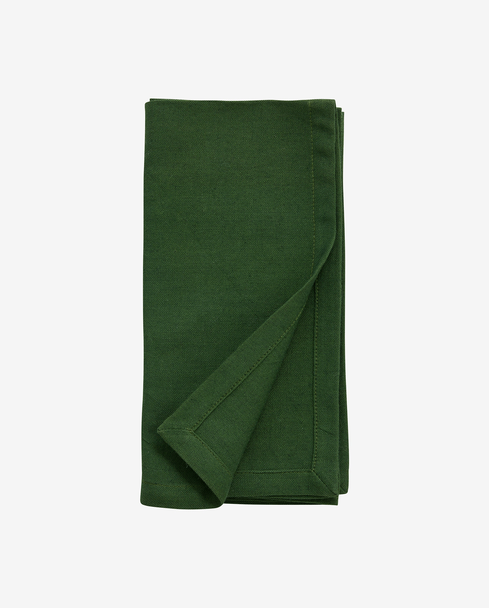 Serviette, verte, ourlée
