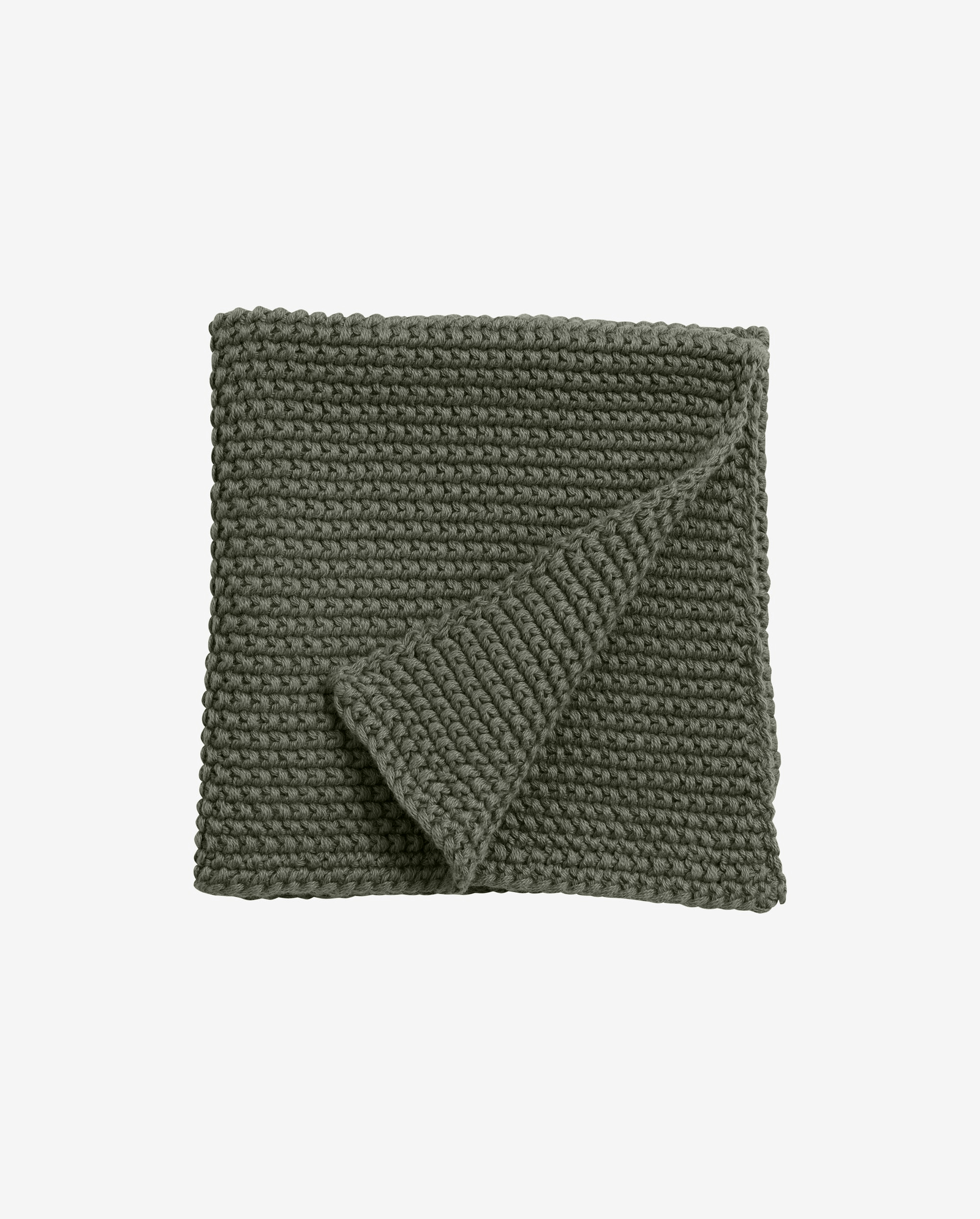 Chiffon à vaisselle MERGA, tricoté - vert armée