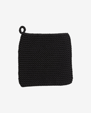 MIRA pot holder, knit - black