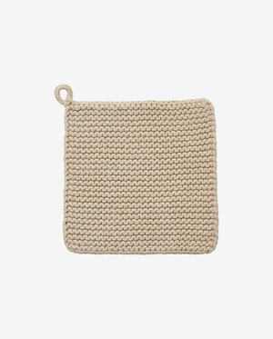 MIRA pot holder, knit - sand