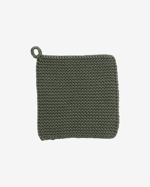MIRA pot holder, knit - army green
