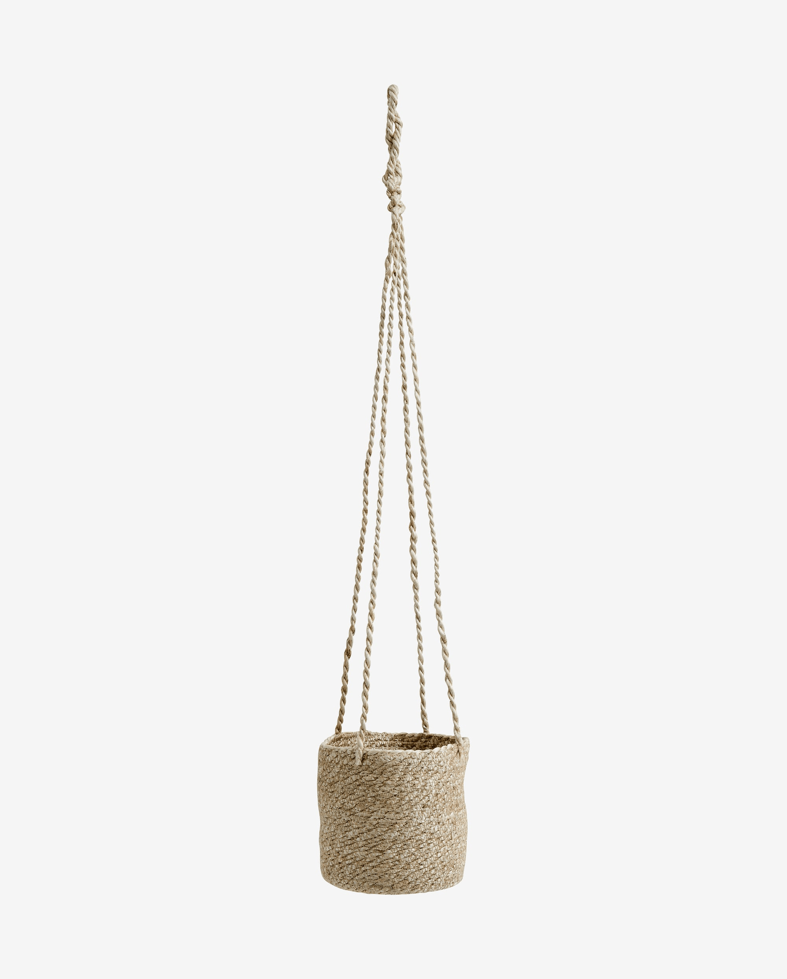 Jute-Hängetopf mit PVC-Innenbeschichtung – Natur