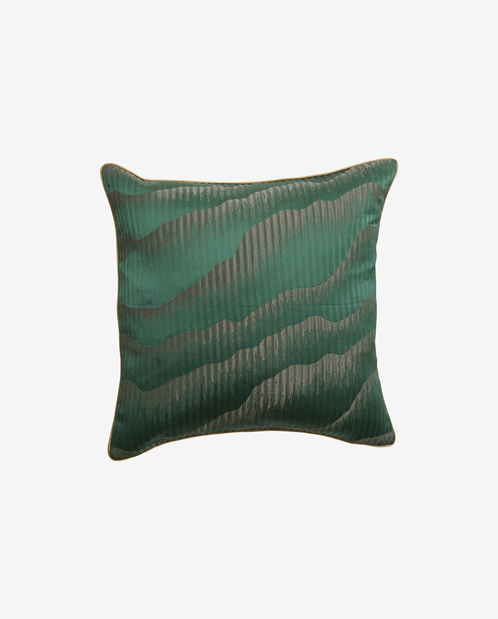 AVIOR pudebetræk i satin - 45x45 - mørkegrøn