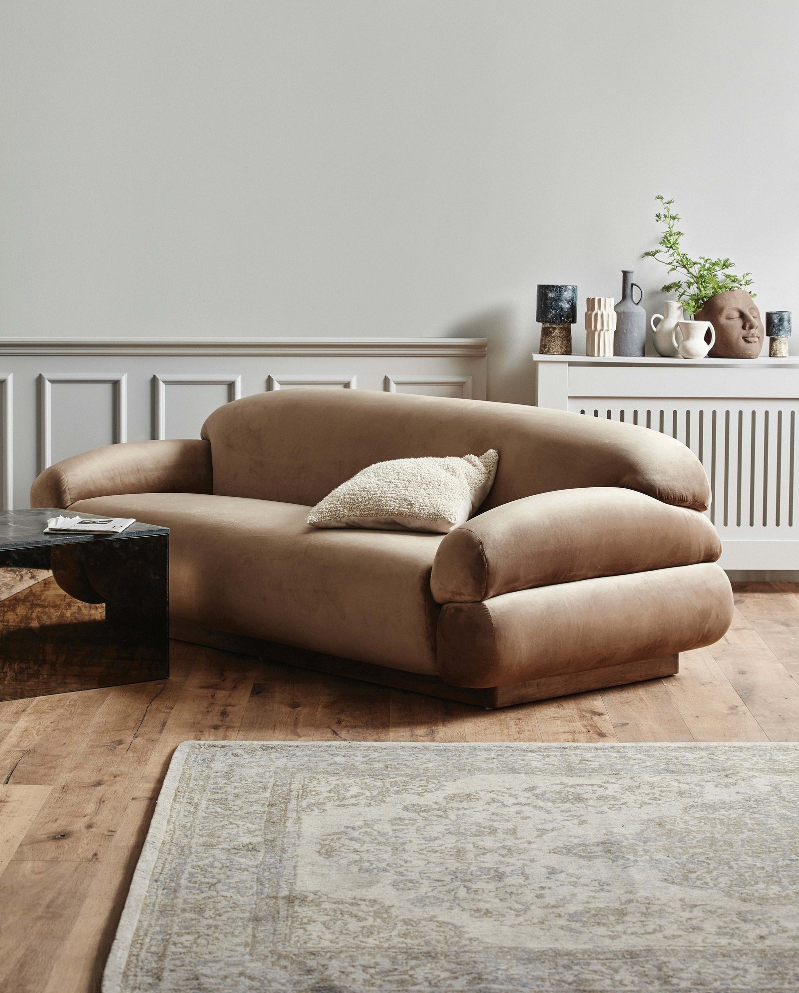 PEARL vævet bomuldstæppe, 200x290 - sand/beige