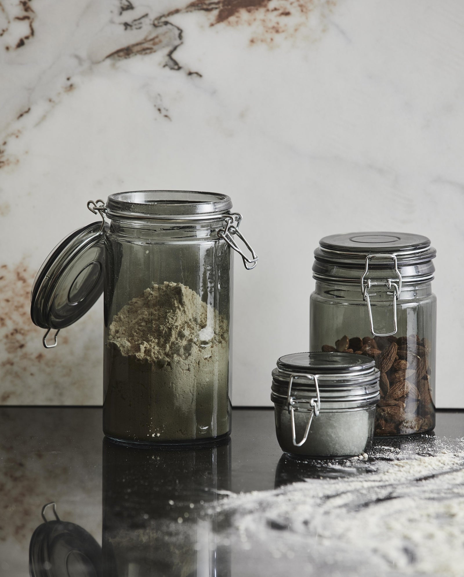 Verre de rangement POIRE, L - fumé