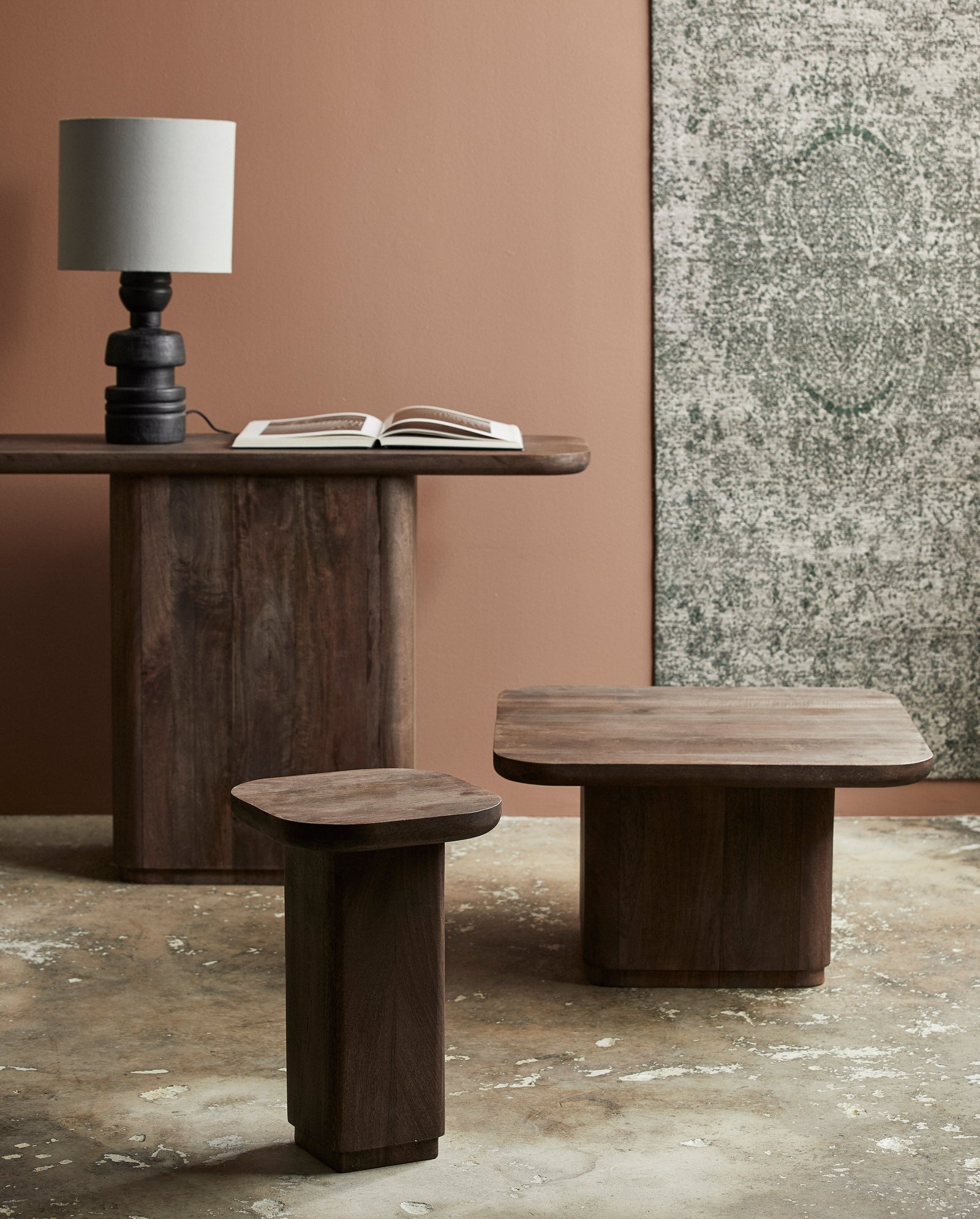 TOKE console table - dark brown