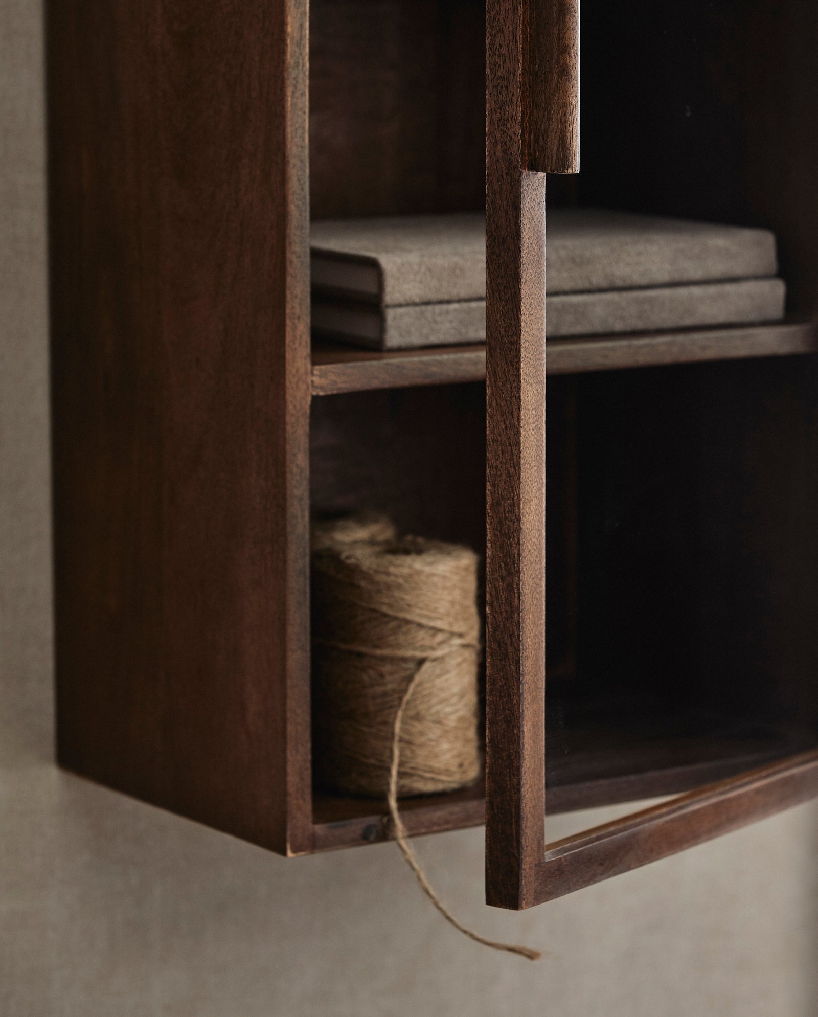 NANGO wall cabinet, 2 door - dark brown
